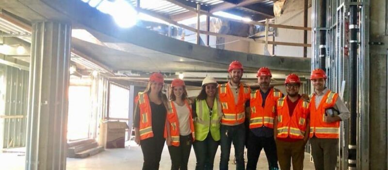 A construction consultant group on site