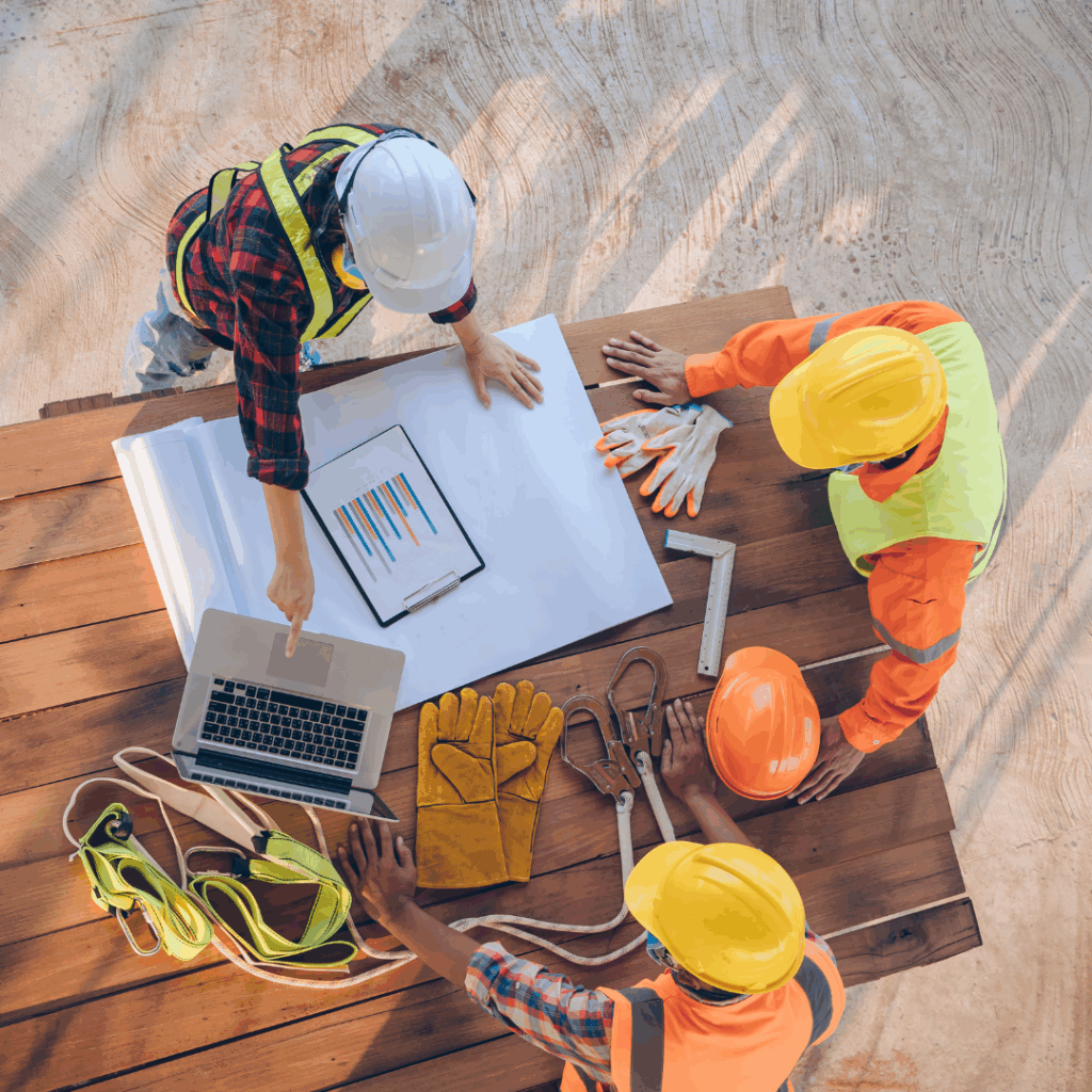construction consultant working on a project
