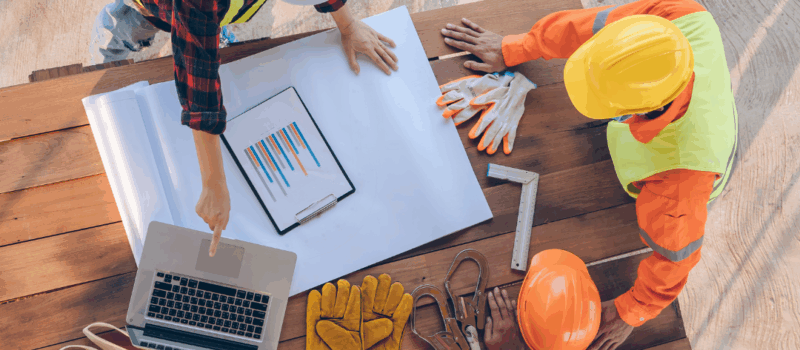 construction consultant working on a project